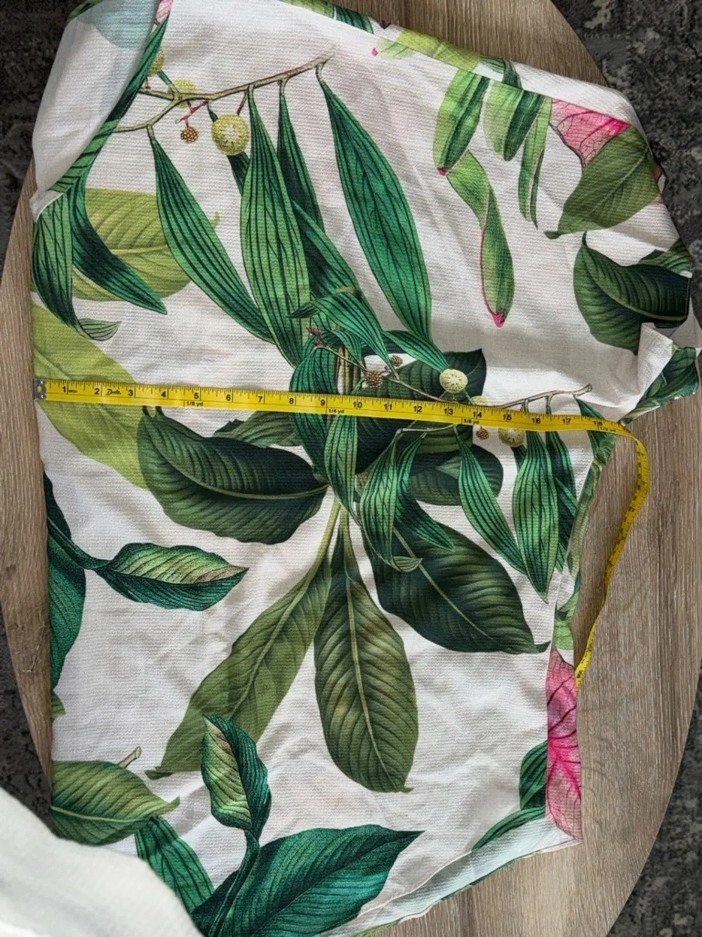 Tropical Leaf V-Neck Tunic Swim Cover, 1X
